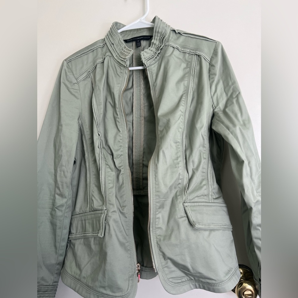 WHBM Raw edge military jacket size 10 - Picture 5 of 9
